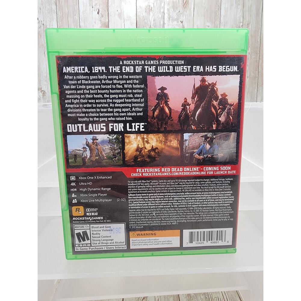 Red Dead Redemption 2 II Xbox One Complete In Box With Map - Picture 2 of 8